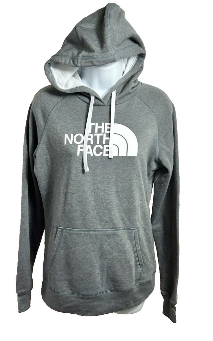 The North Face Fleece Pullover Hoodie Women's Size M Gray Sweatshirt Hooded